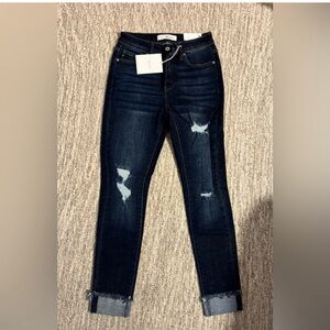 KanCan Dark Blue Distressed Skinny Jeans